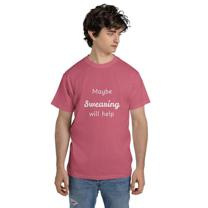 Dark Humor T Shirt - Maybe Swearing Will Help Tee - Sarcastic T Shirt