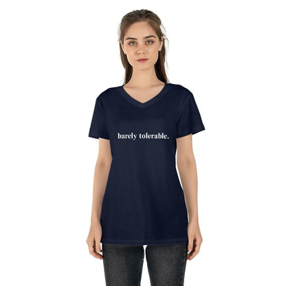 Sarcastic T Shirts V-Neck - Barely Tolerable