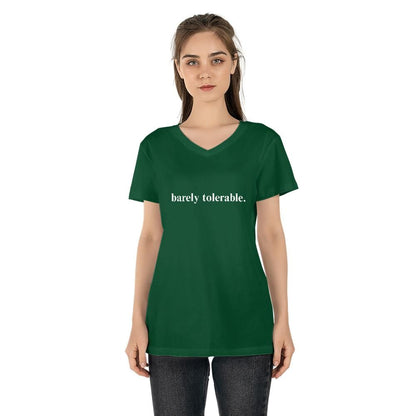 Sarcastic T Shirts V-Neck - Barely Tolerable