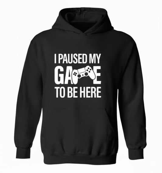 I Paused My Game Funny Meme Hoodie - Gamer Sacrifice