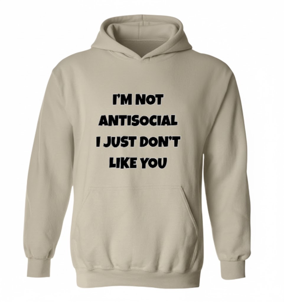 I'm Not Antisocial Hoodie - Introvert Hoodies for Gen Z