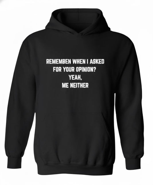 Remember When I Asked Hoodie - Sarcastic Hoodies for Gen Z
