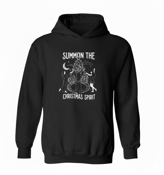 Summon The Christmas Spirit Hoodie - Edgy Hoodie with Dark Humor